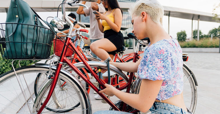 candado de bicicleta